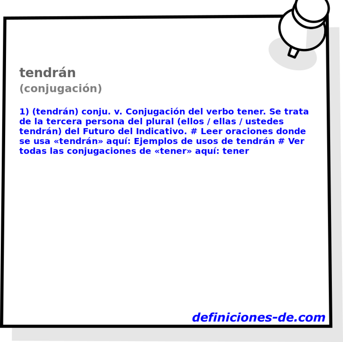 tendrn (conjugacin)
