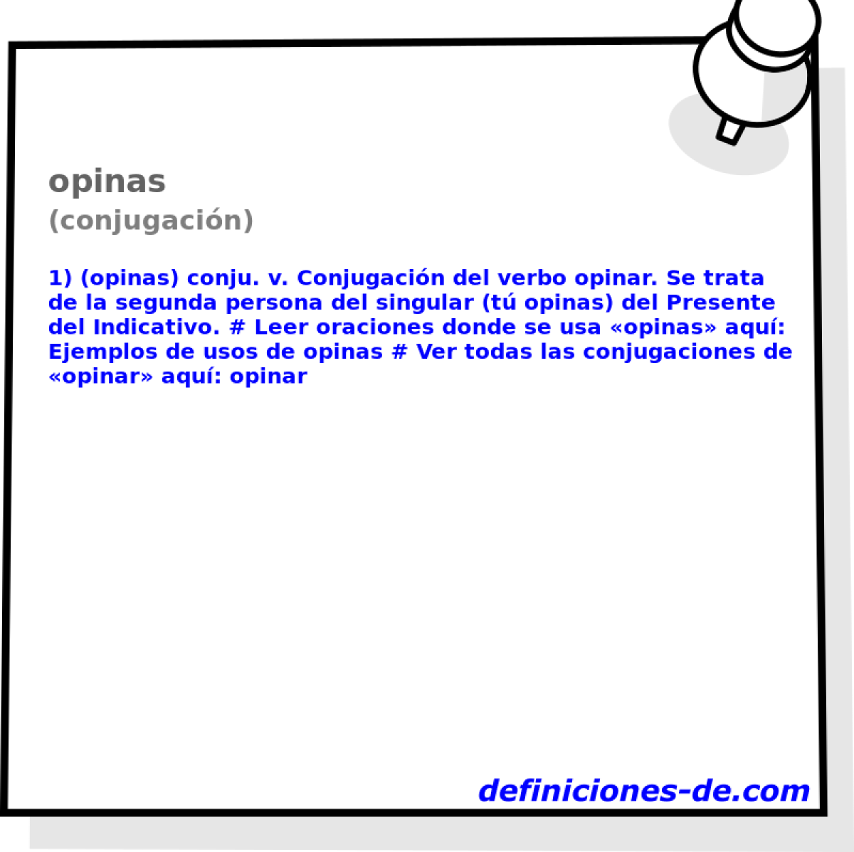 opinas (conjugacin)