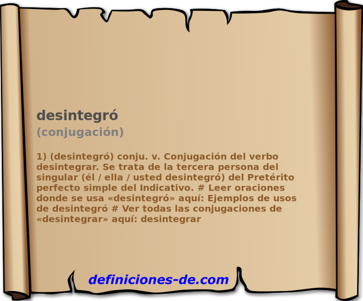 desintegr (conjugacin)