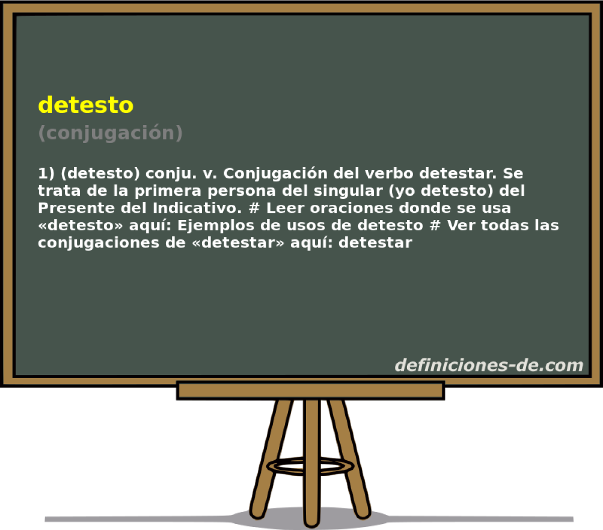 detesto (conjugacin)
