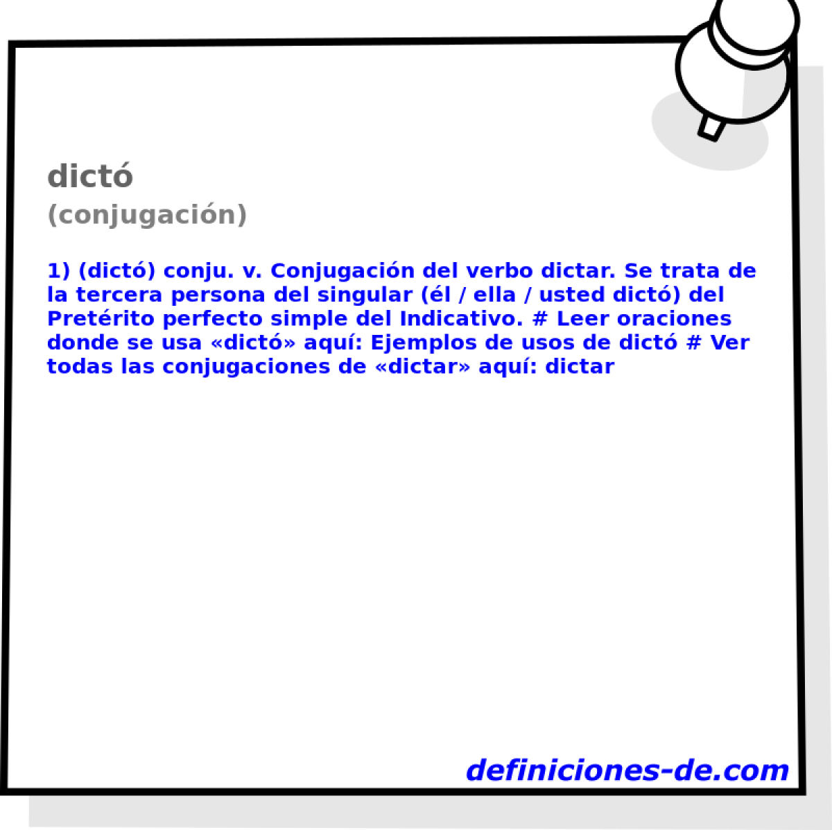dict (conjugacin)