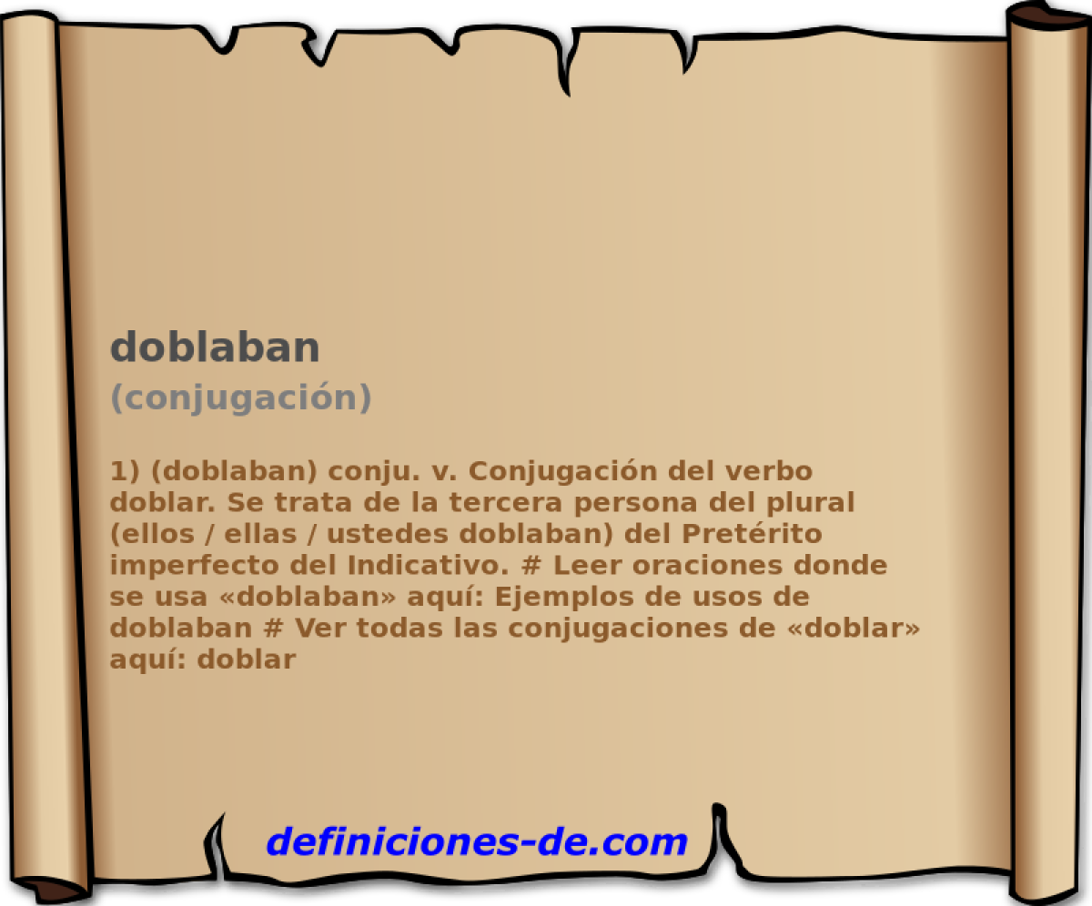 doblaban (conjugacin)