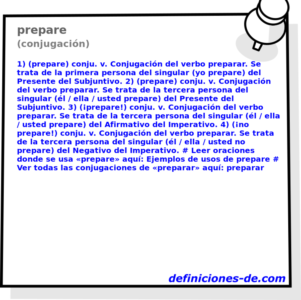 prepare (conjugacin)