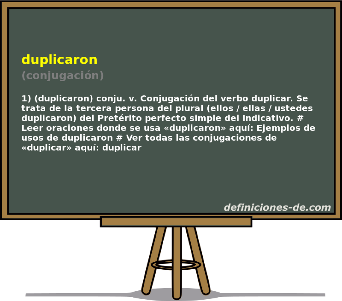 duplicaron (conjugacin)