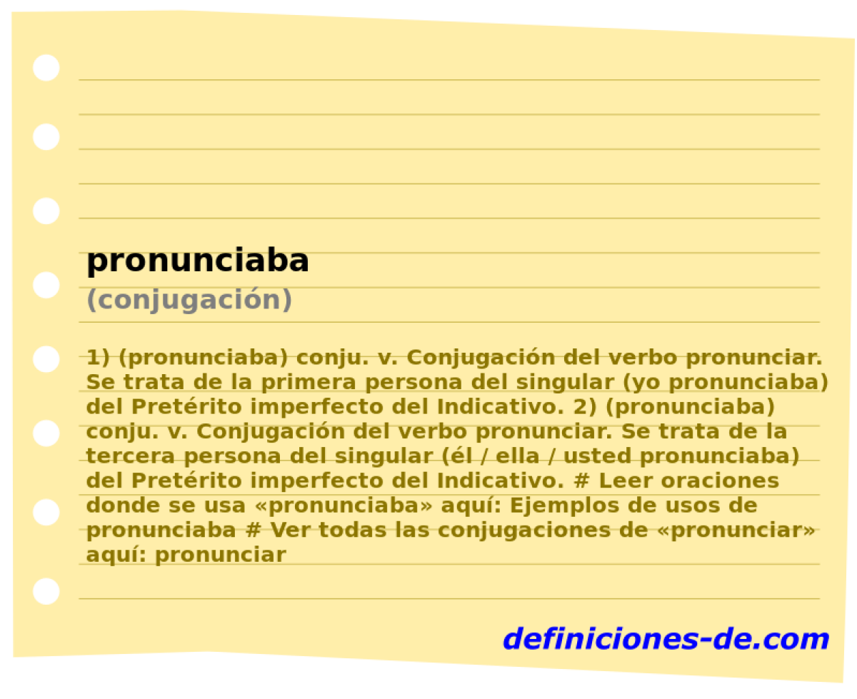 pronunciaba (conjugacin)