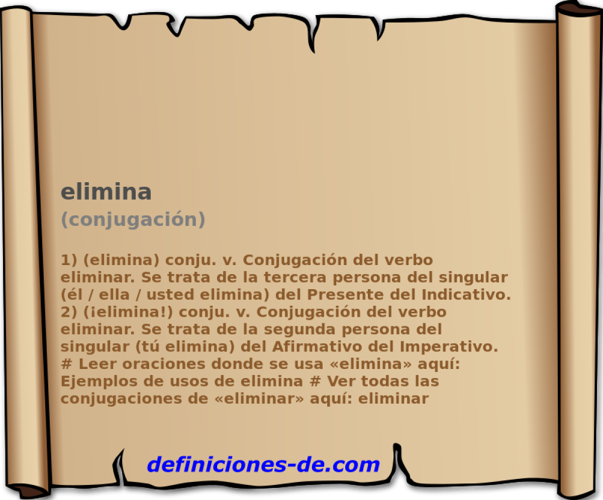 elimina (conjugacin)