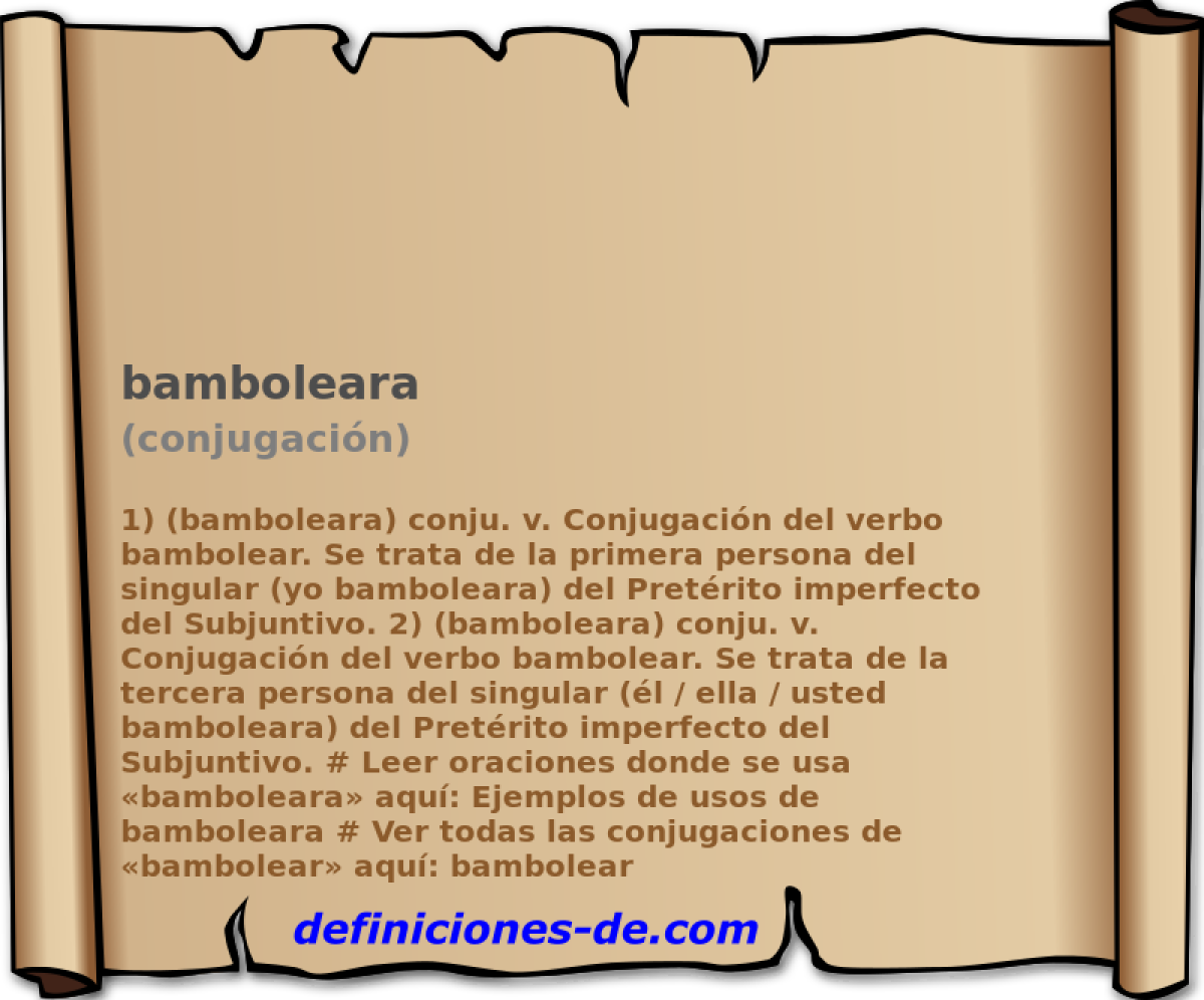bamboleara (conjugacin)