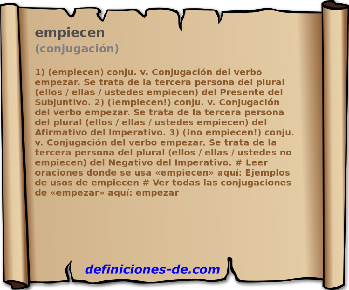 empiecen (conjugacin)