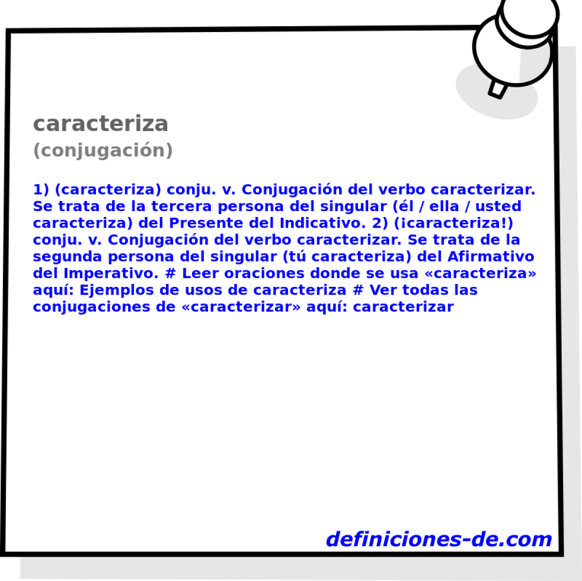 caracteriza (conjugacin)