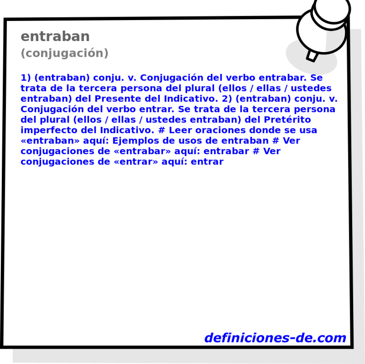 entraban (conjugacin)