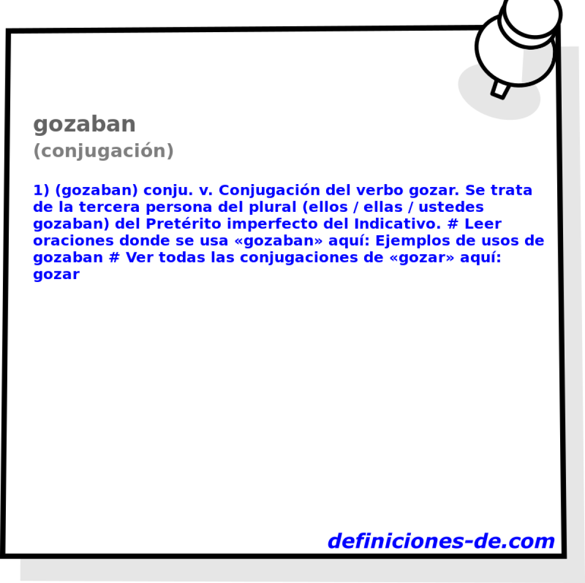 gozaban (conjugacin)