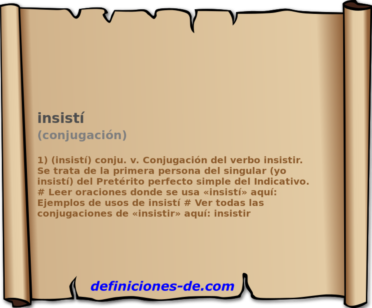 insist (conjugacin)