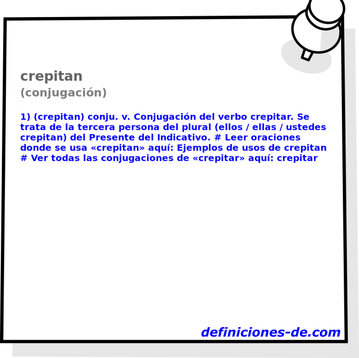 crepitan (conjugacin)