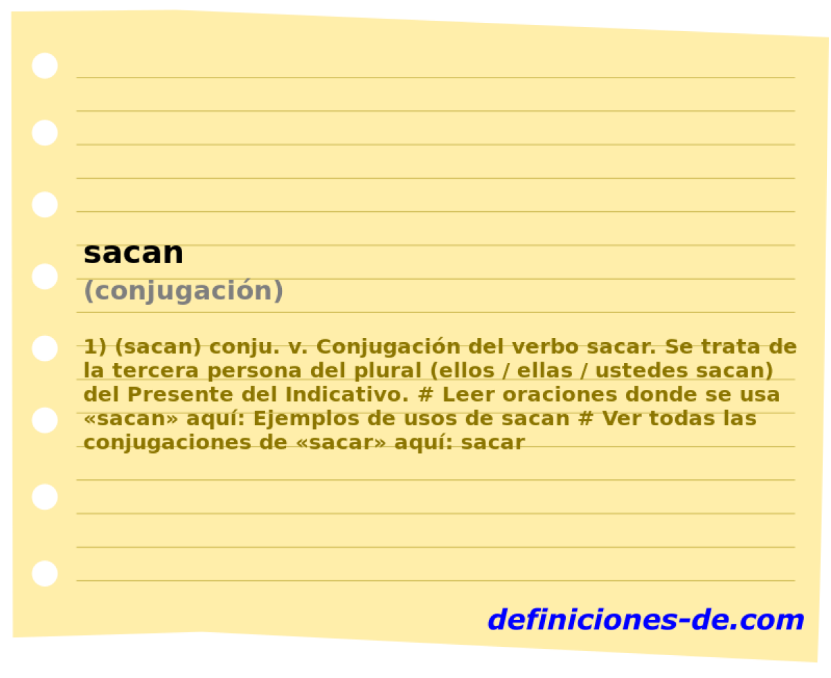 sacan (conjugacin)