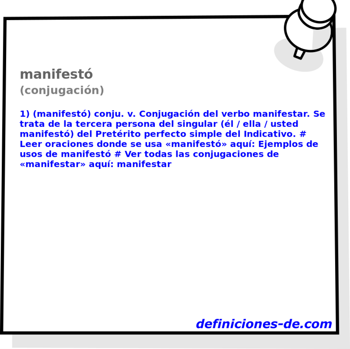 manifest (conjugacin)