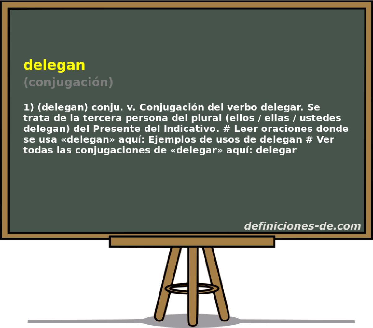 delegan (conjugacin)