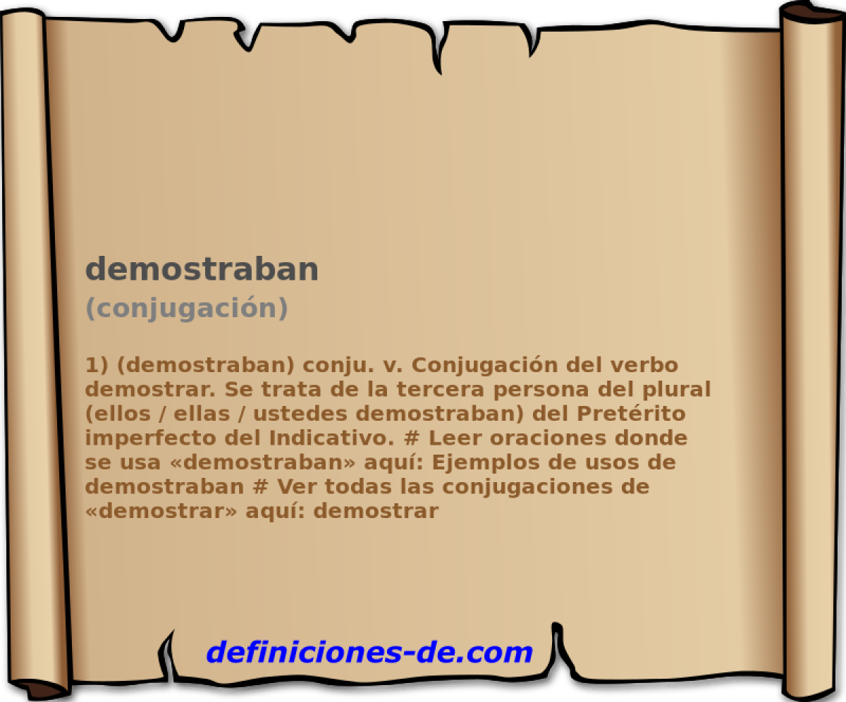 demostraban (conjugacin)
