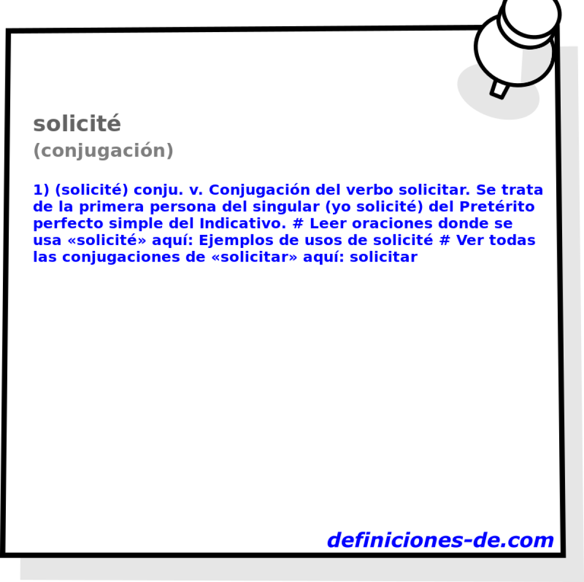 solicit (conjugacin)