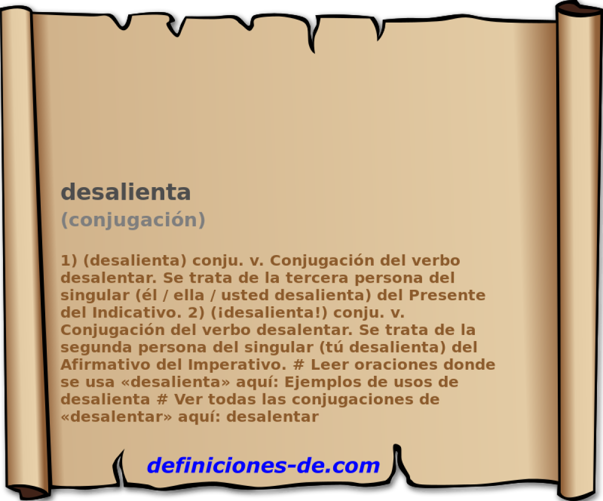 desalienta (conjugacin)