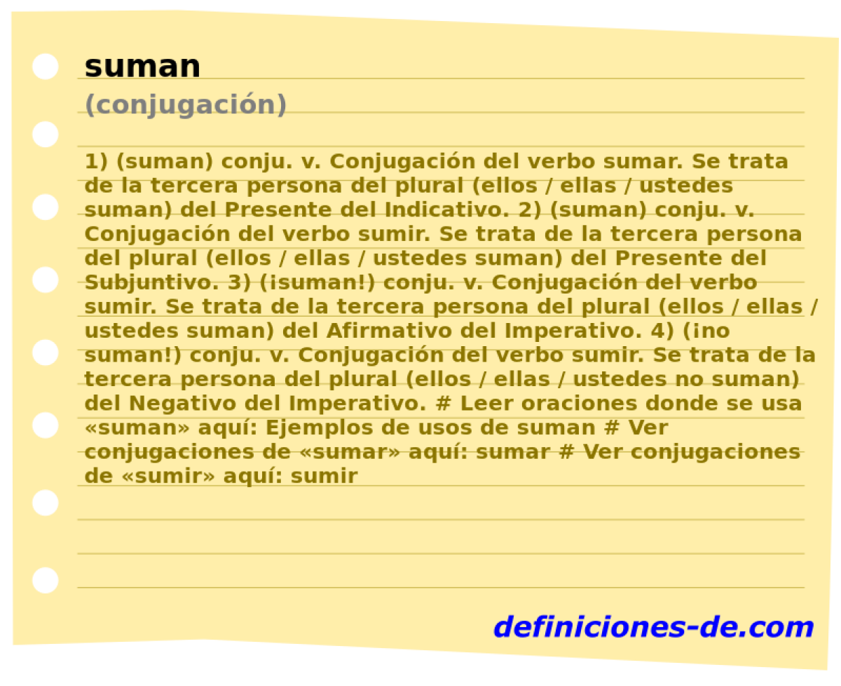 suman (conjugacin)