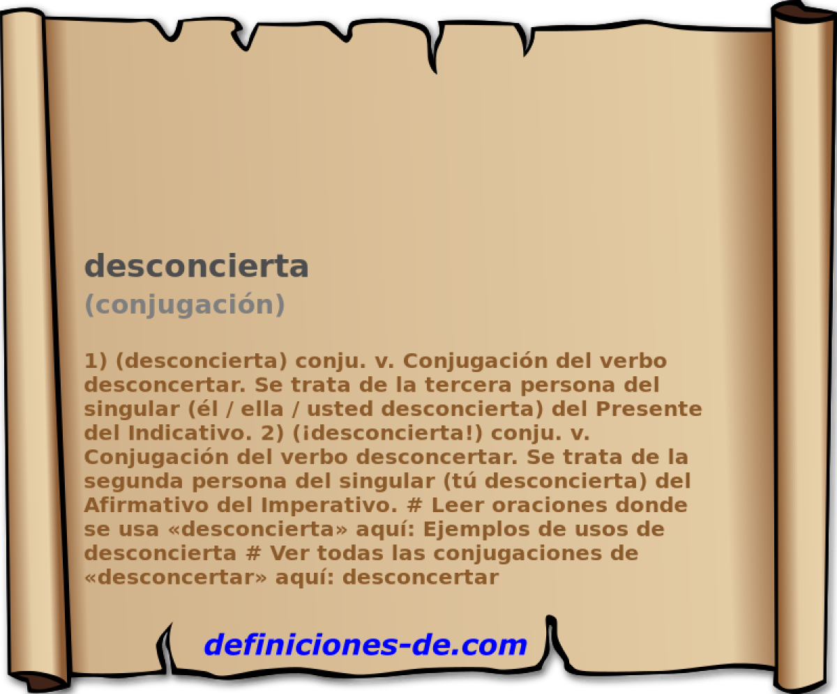 desconcierta (conjugacin)