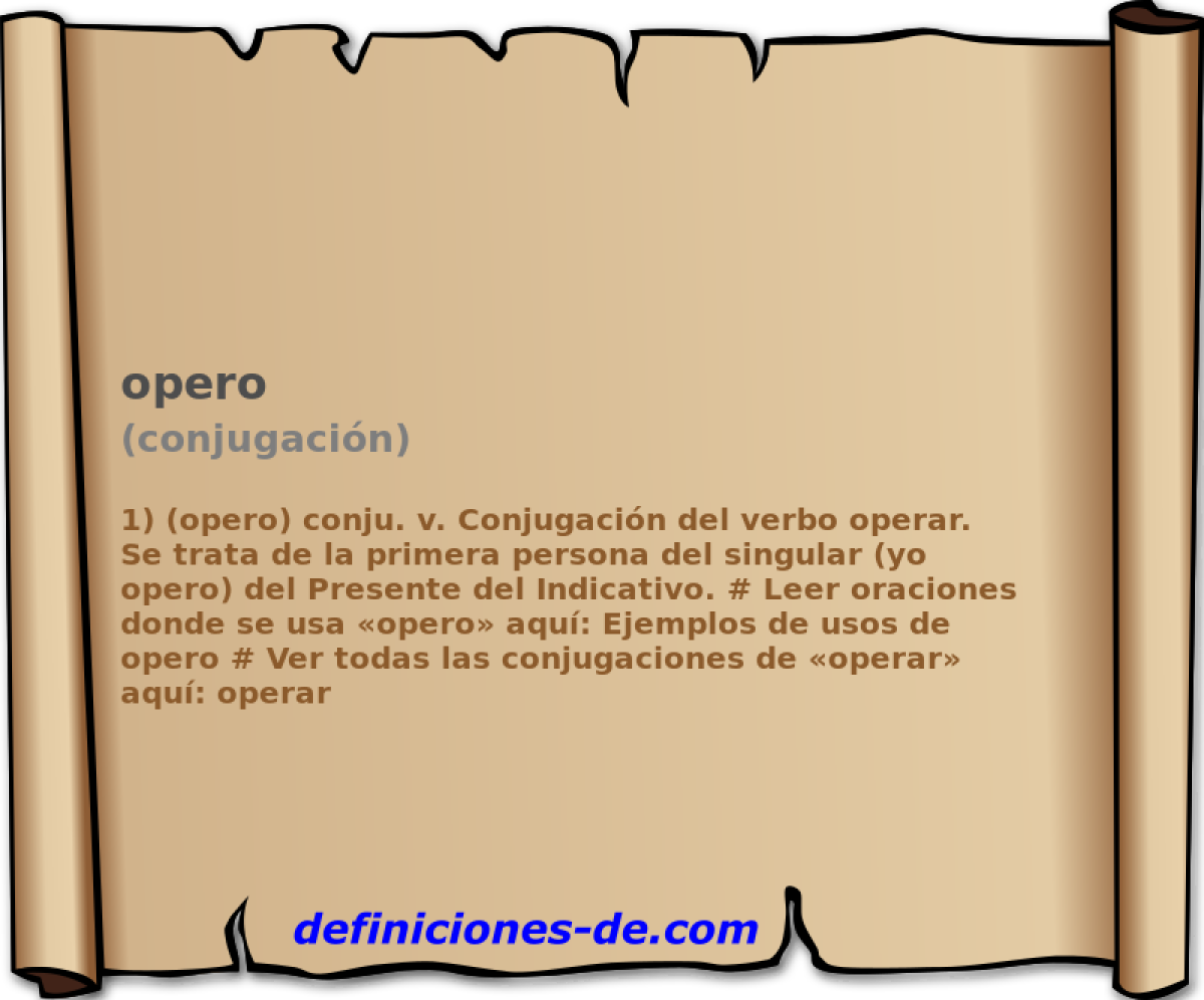 opero (conjugacin)