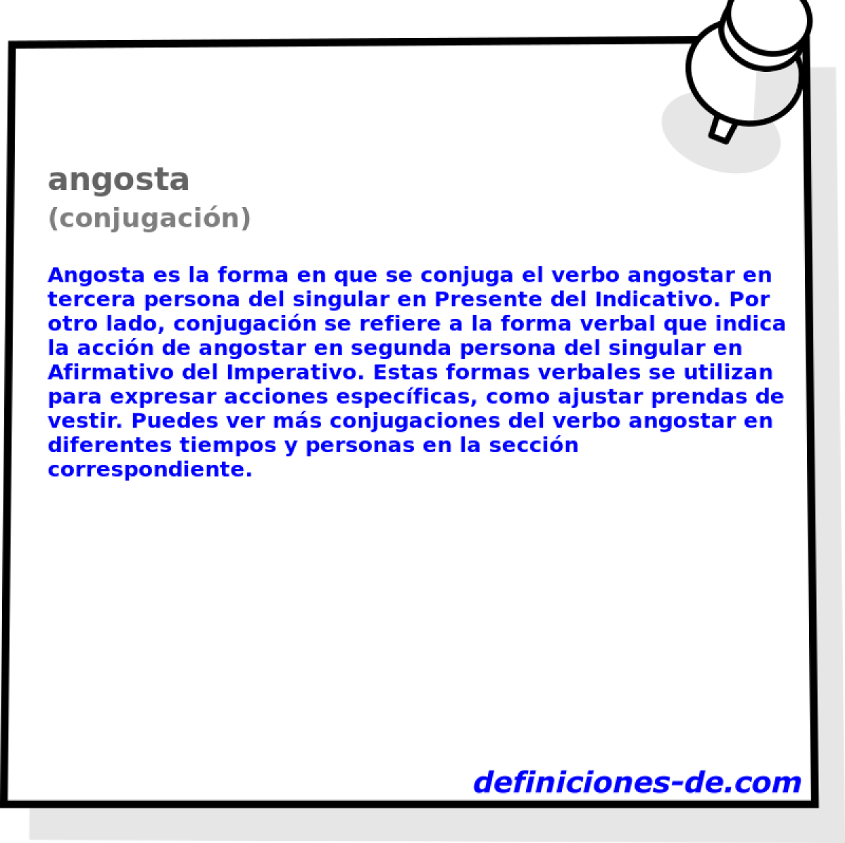 angosta (conjugacin)