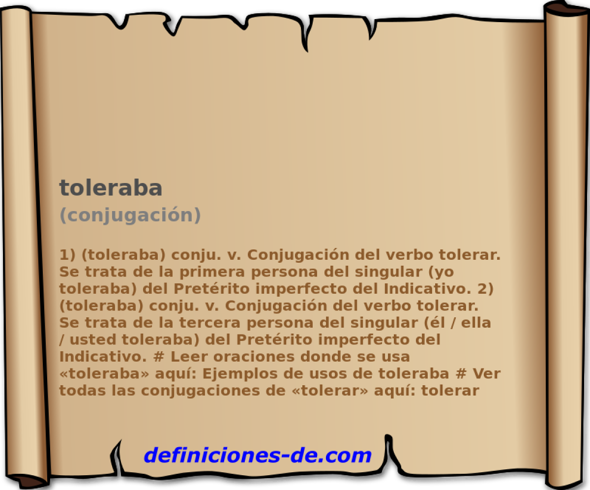 toleraba (conjugacin)