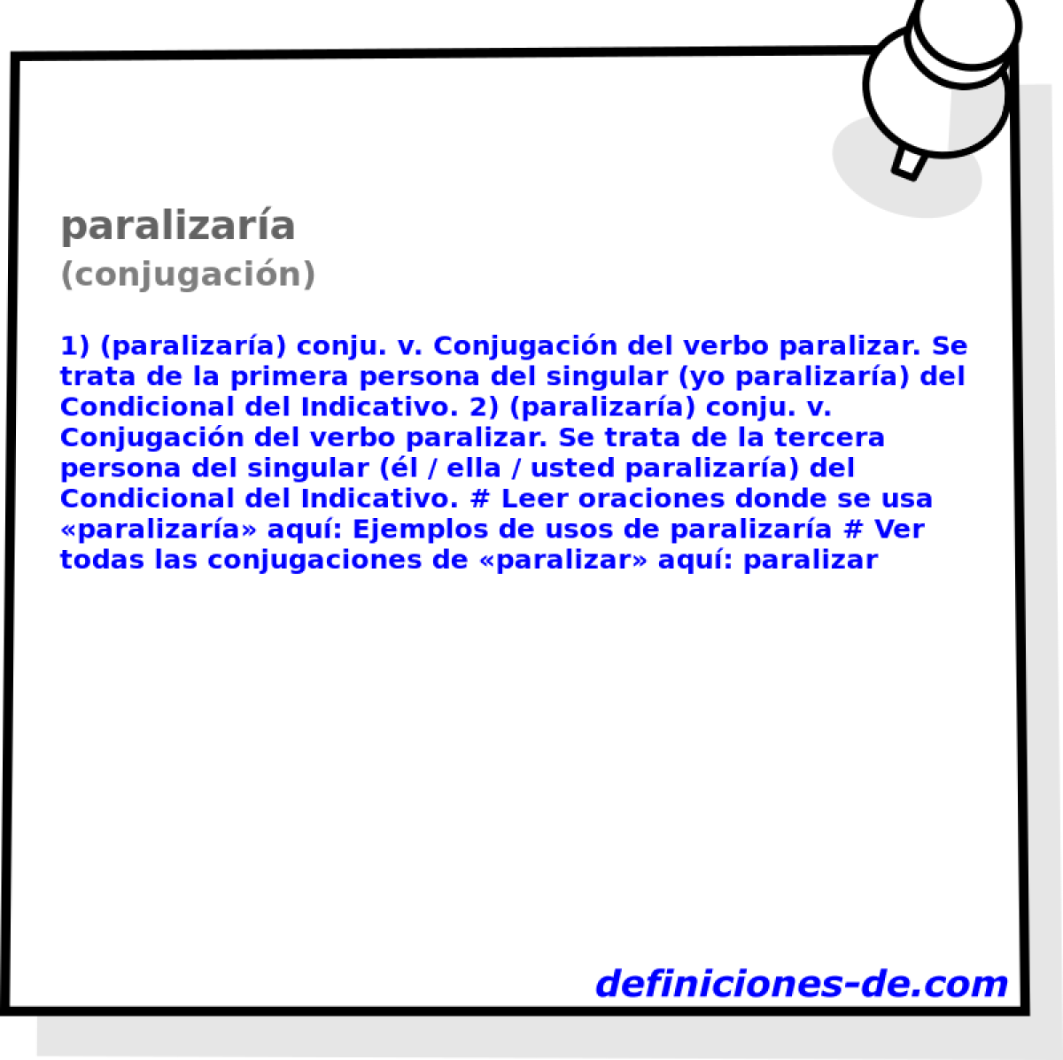 paralizara (conjugacin)