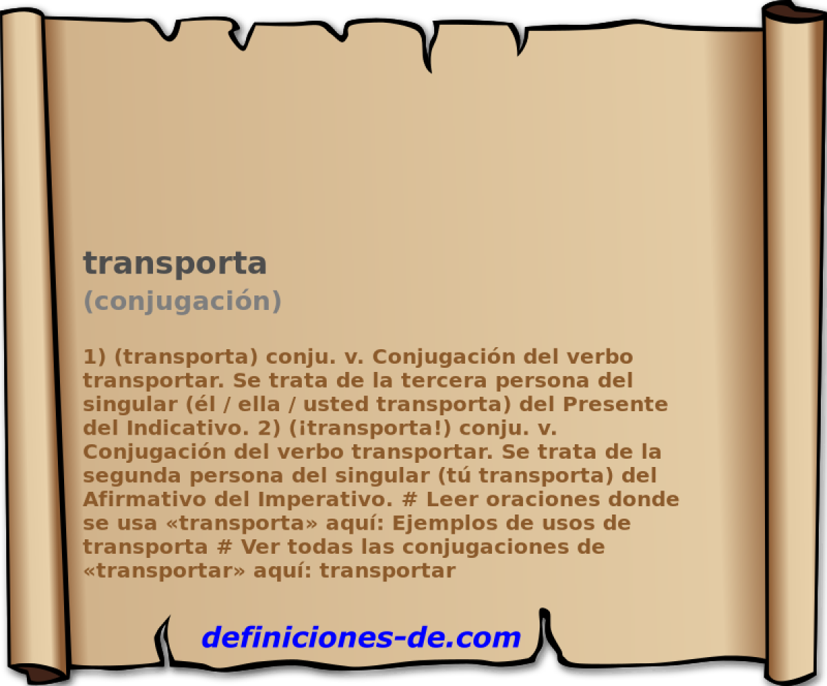 transporta (conjugacin)