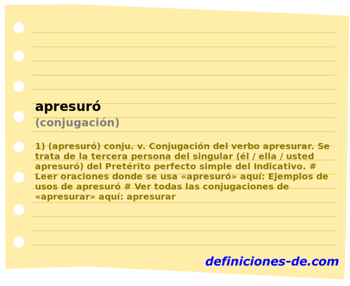 apresur (conjugacin)