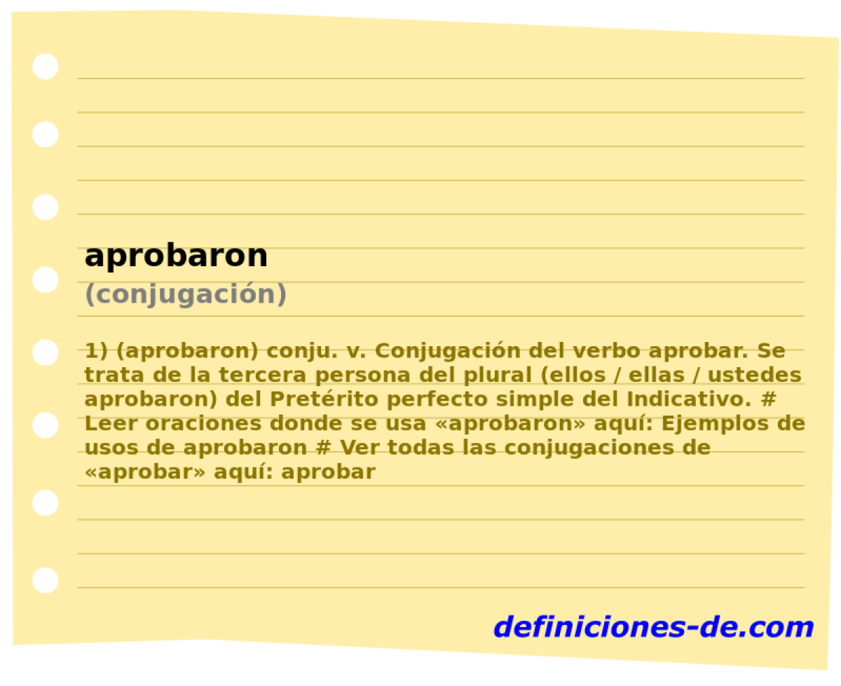 aprobaron (conjugacin)