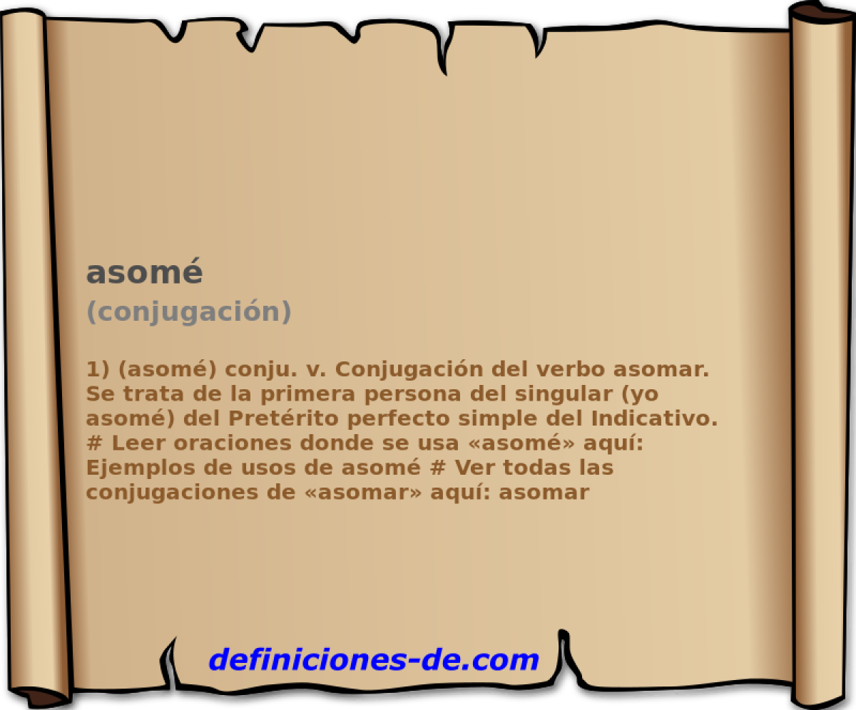 asom (conjugacin)