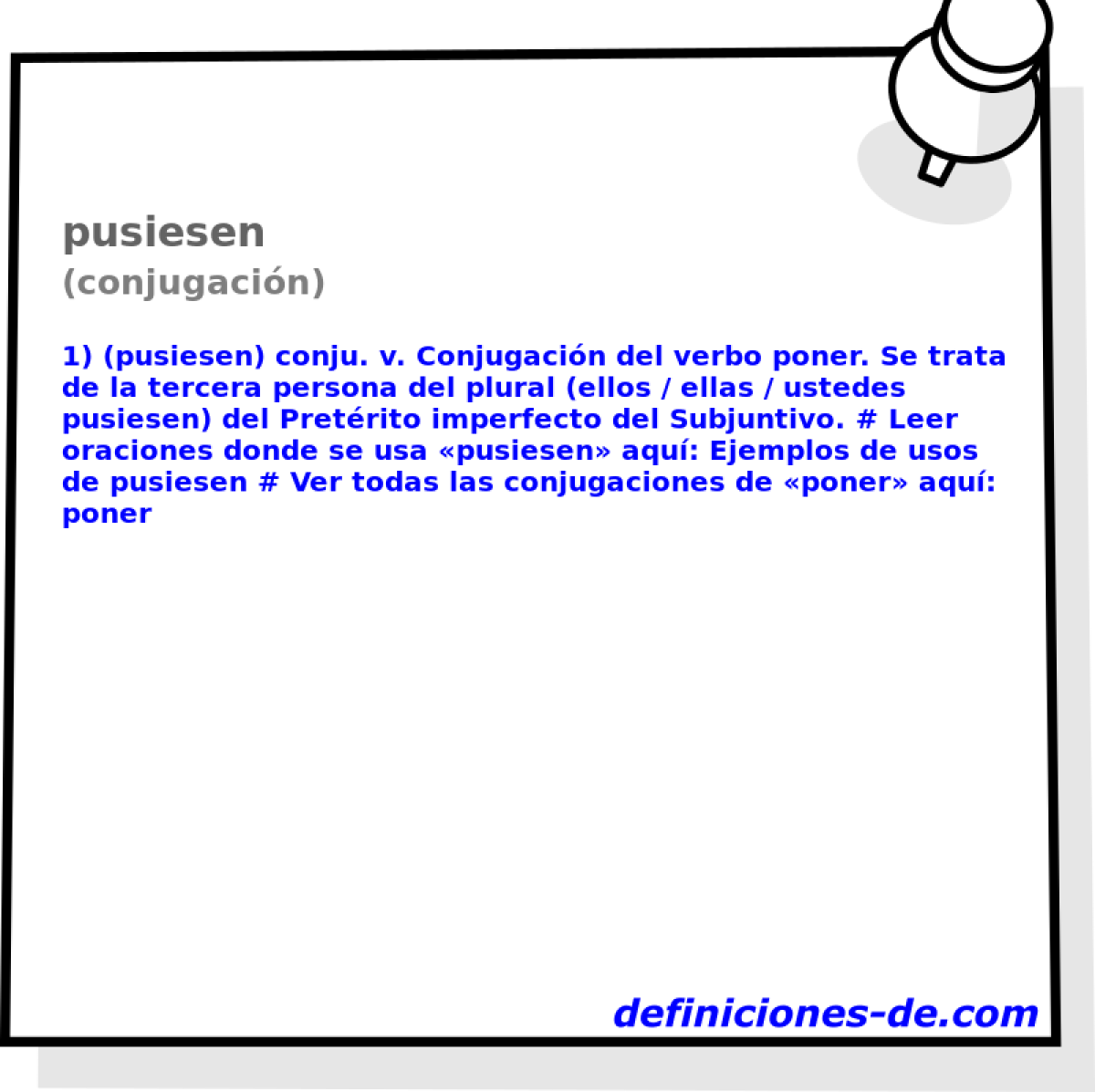 pusiesen (conjugacin)