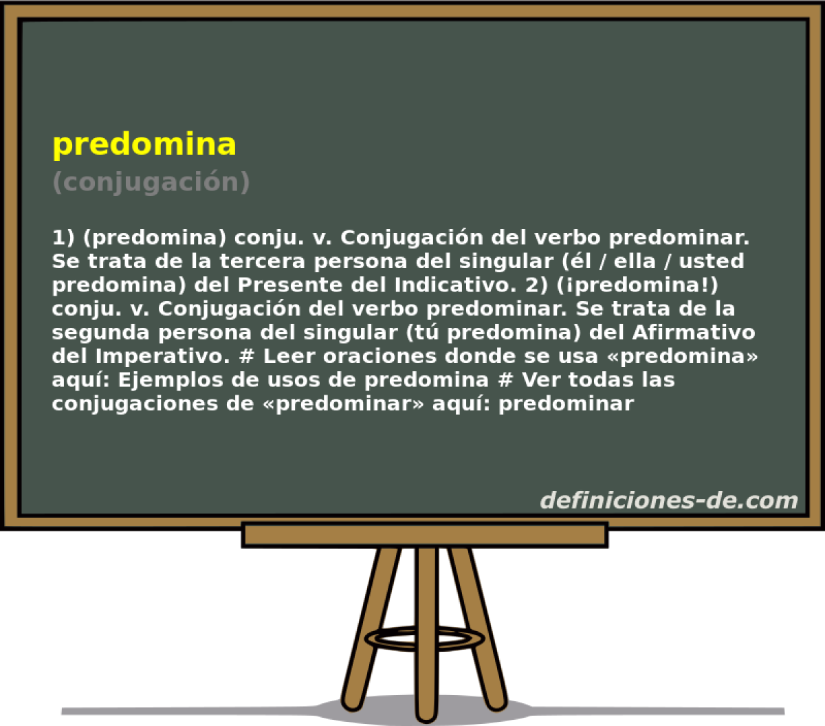 predomina (conjugacin)