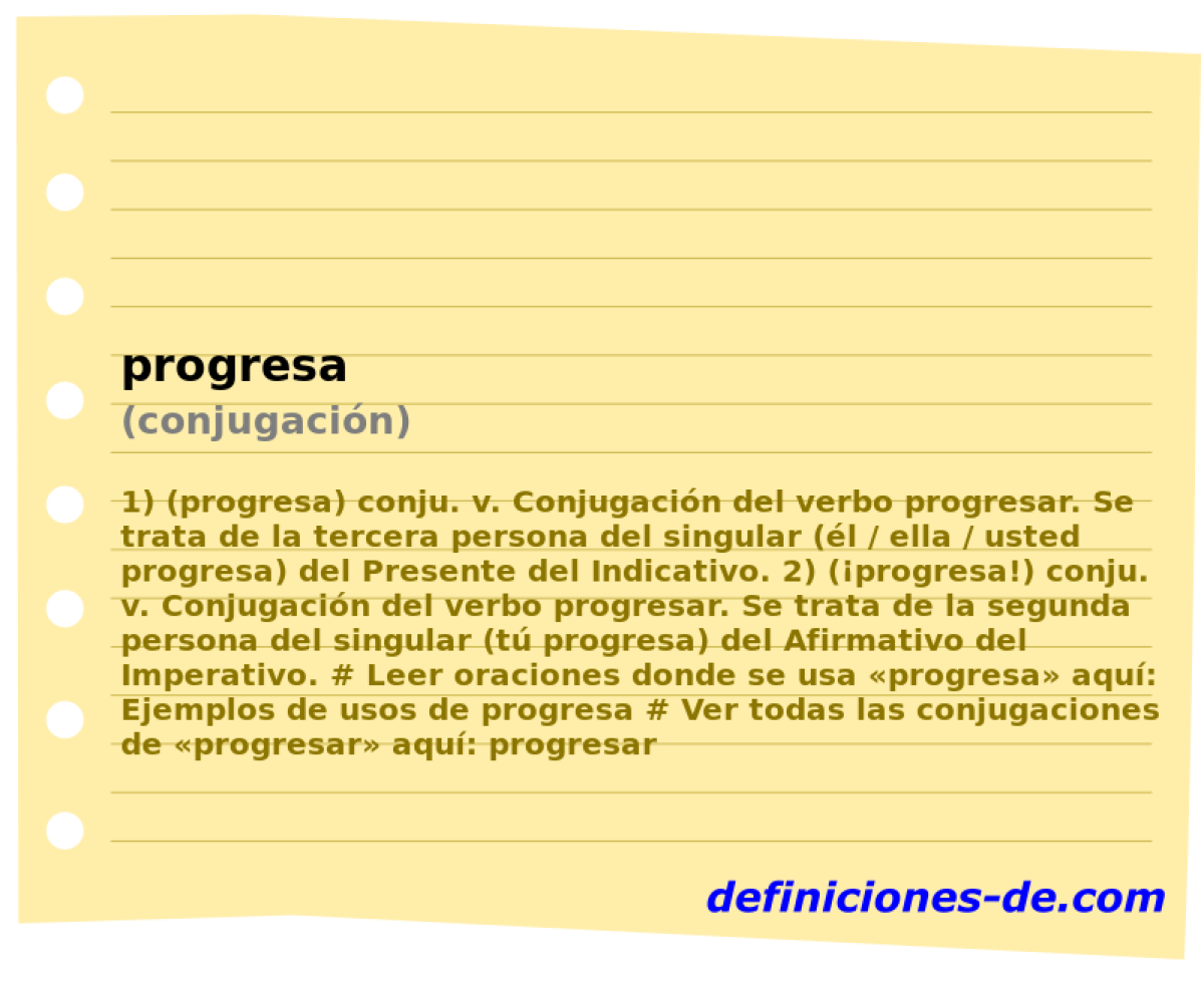 progresa (conjugacin)