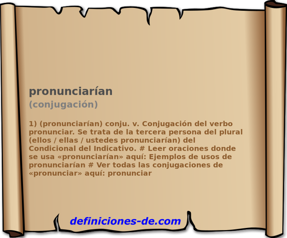 pronunciaran (conjugacin)