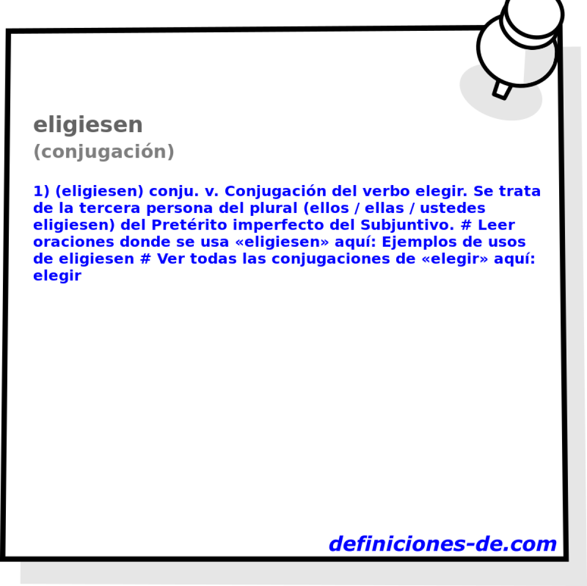 eligiesen (conjugacin)