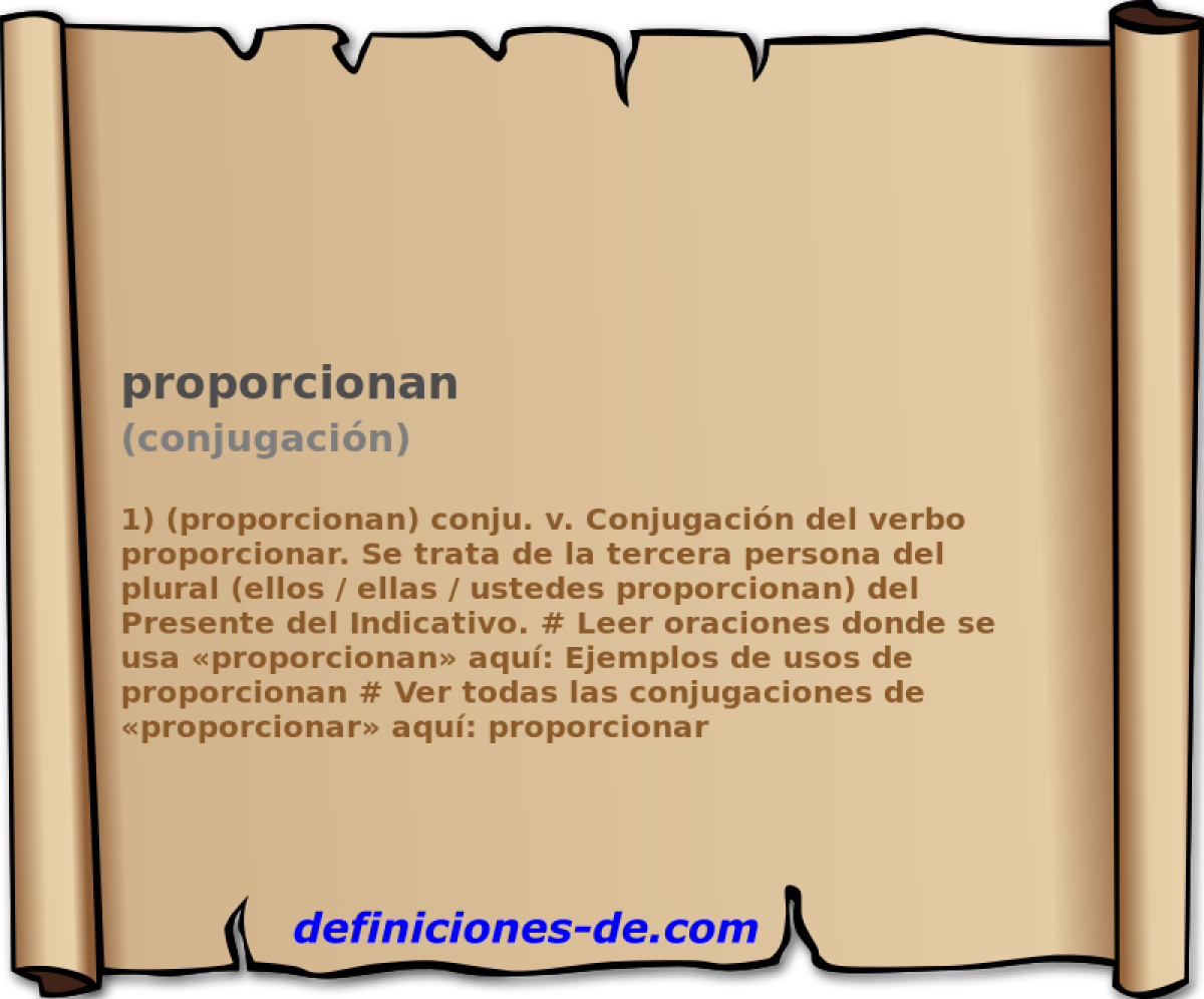 proporcionan (conjugacin)