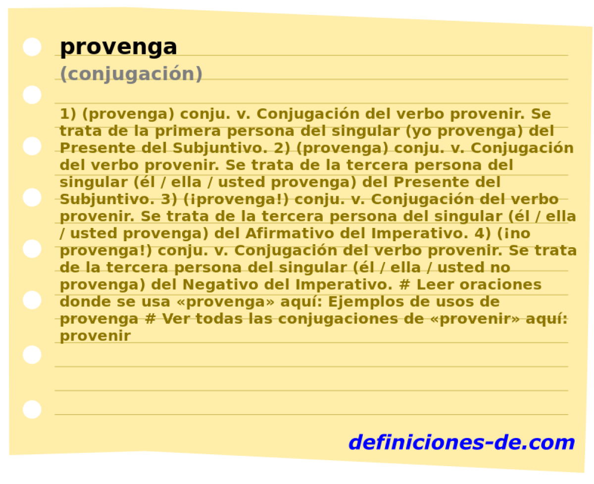 provenga (conjugacin)