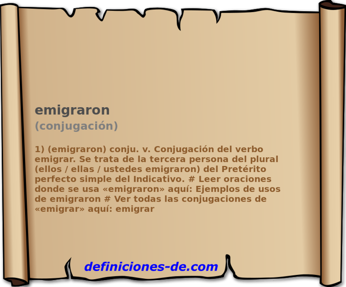 emigraron (conjugacin)