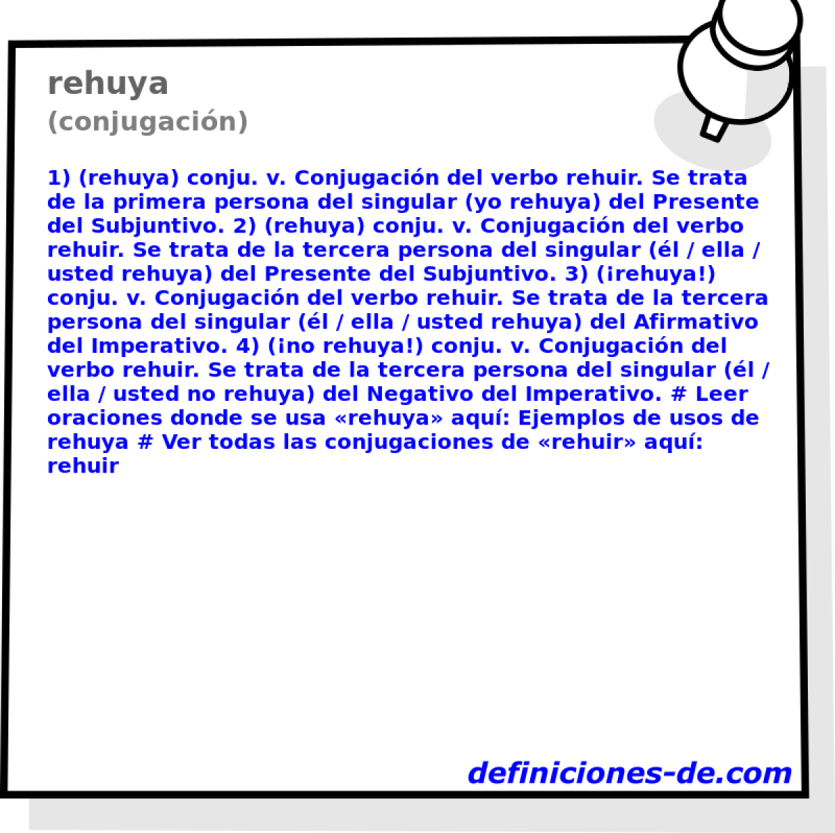 rehuya (conjugacin)