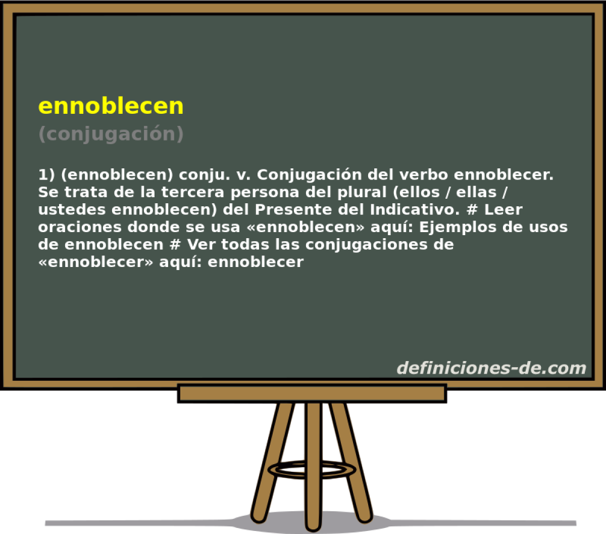 ennoblecen (conjugacin)
