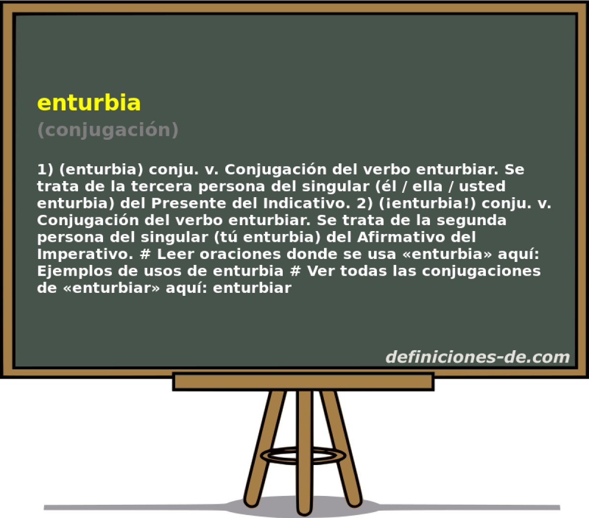enturbia (conjugacin)