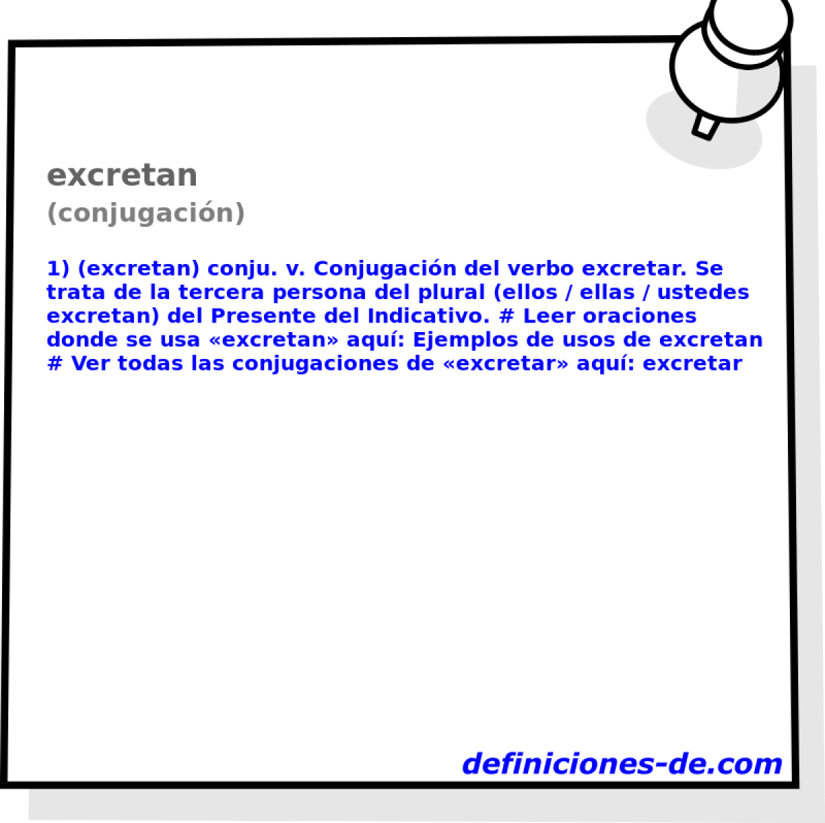excretan (conjugacin)
