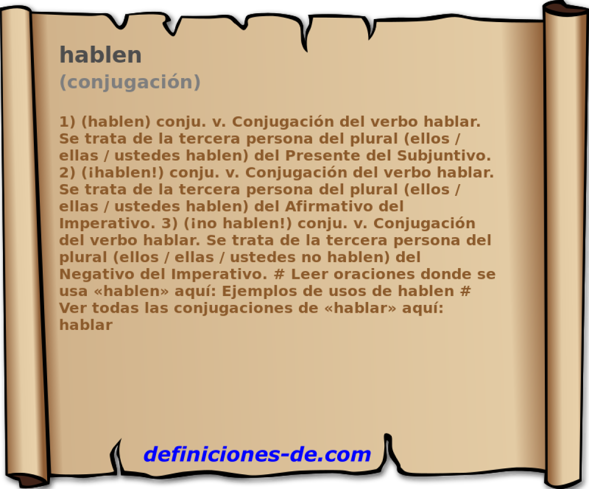 hablen (conjugacin)