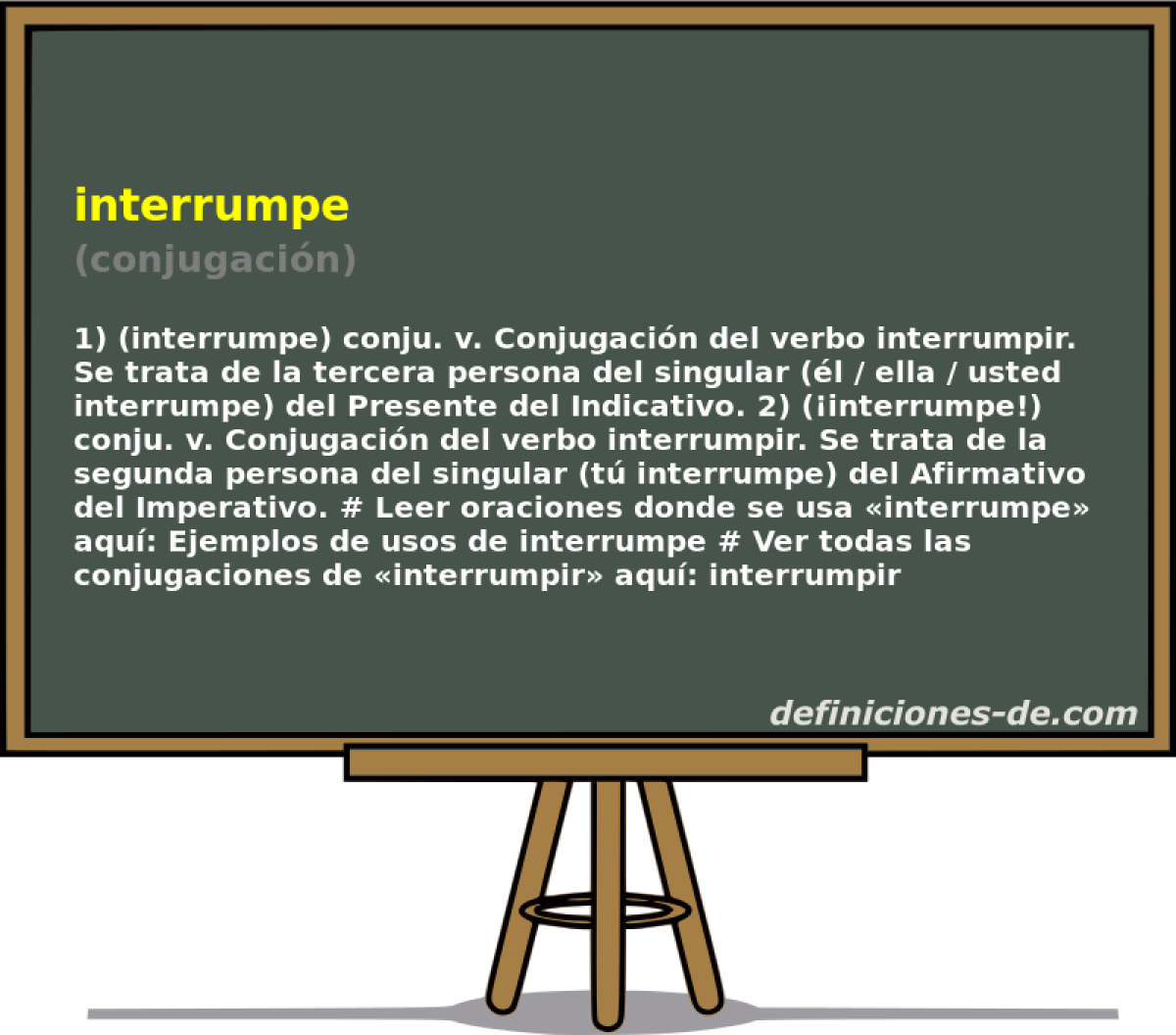 interrumpe (conjugacin)