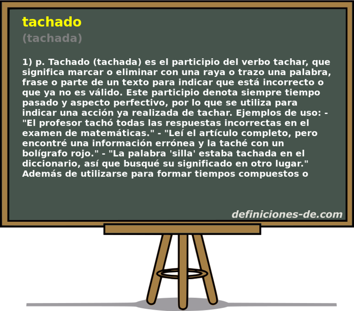 tachado (tachada)