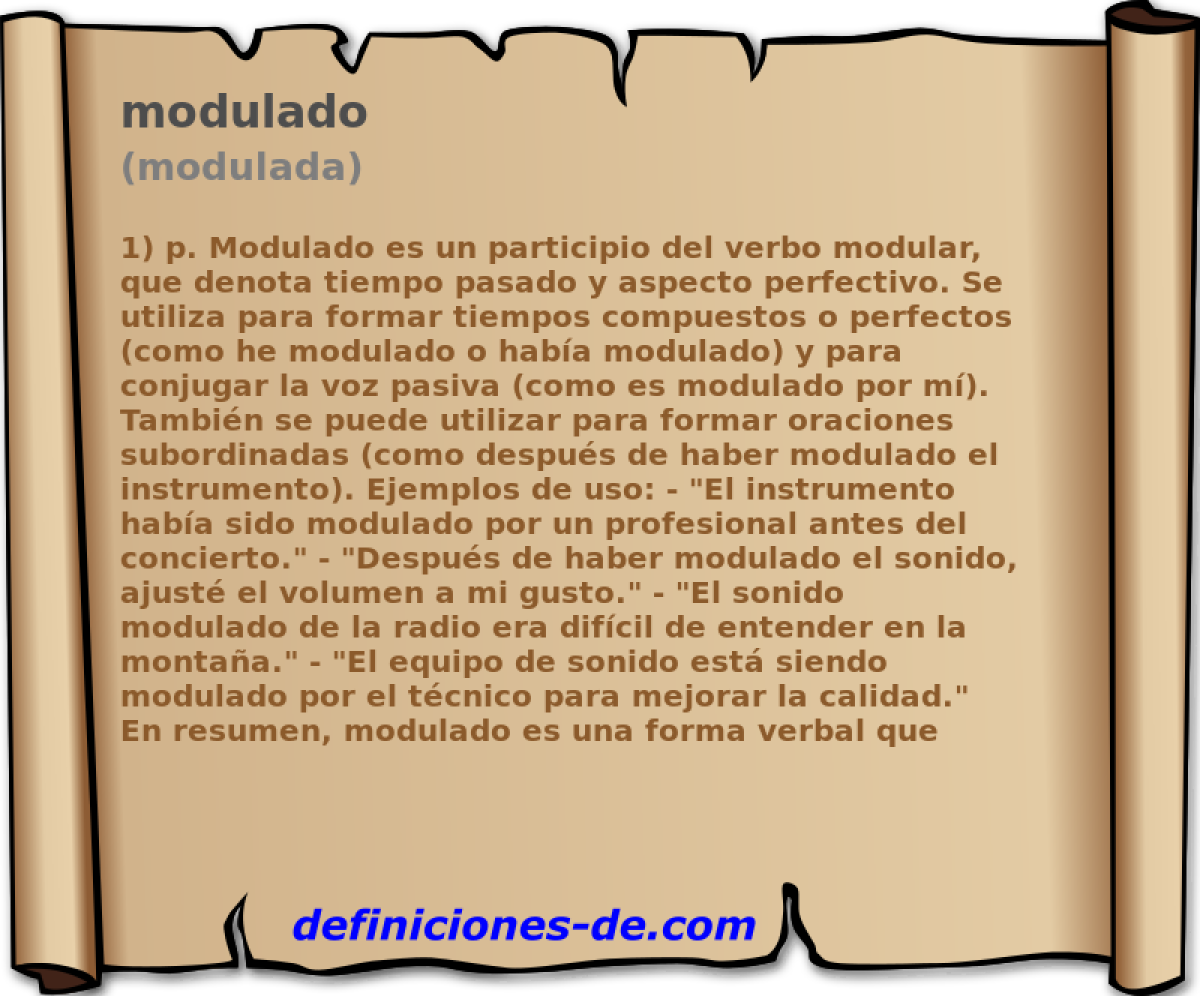 modulado (modulada)
