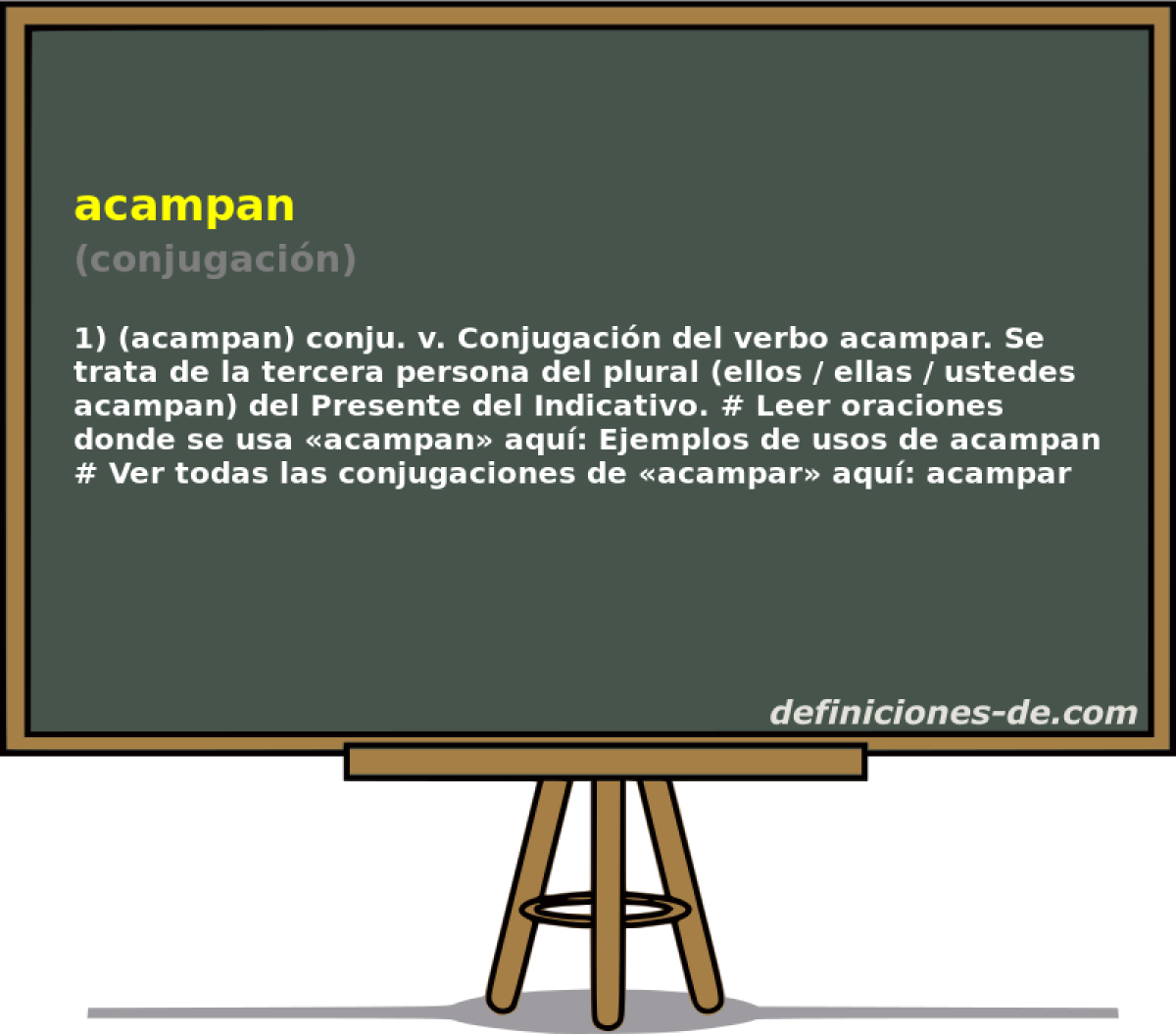 acampan (conjugacin)